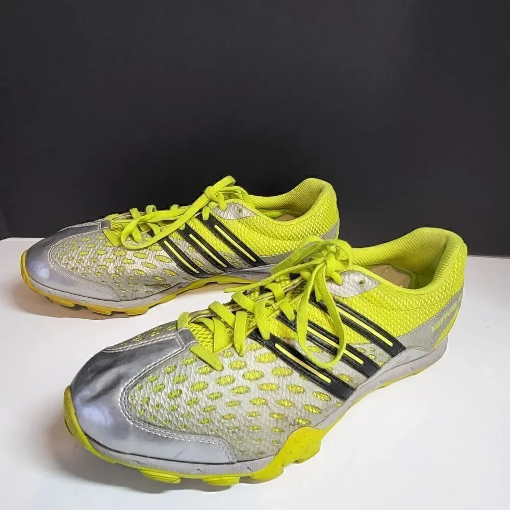 Adidas Men's Silver & Yellow Sneakers